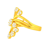 22k Yellow Cubic Zirconia Cocktail Rings in size 7 and total gold weight of 4.44g